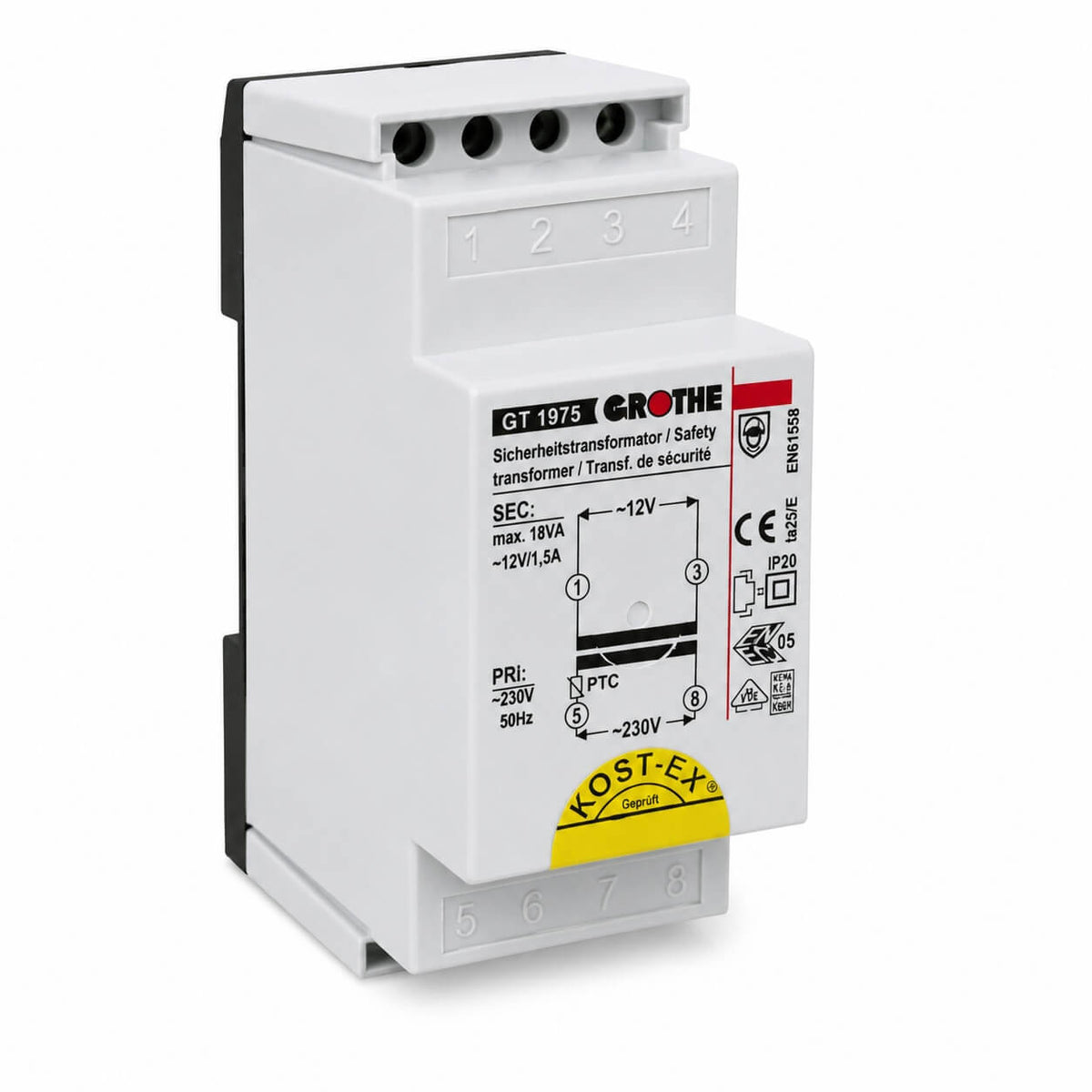 Grothe Bell Transformer GT 1975 – 220–240 V to 12 V – 1.5 A