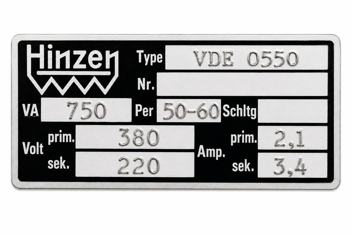 Hinzen transformer – 380 V to 280 V – 750 VA – VDE-tested