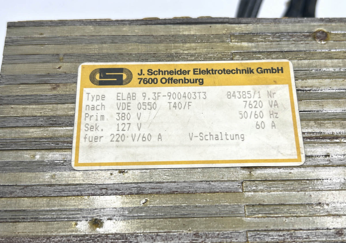 Schneider ELAS 9.3 F-900 40 3T3 Transformer – 380 V to 127/220 V – 7.62 kVA