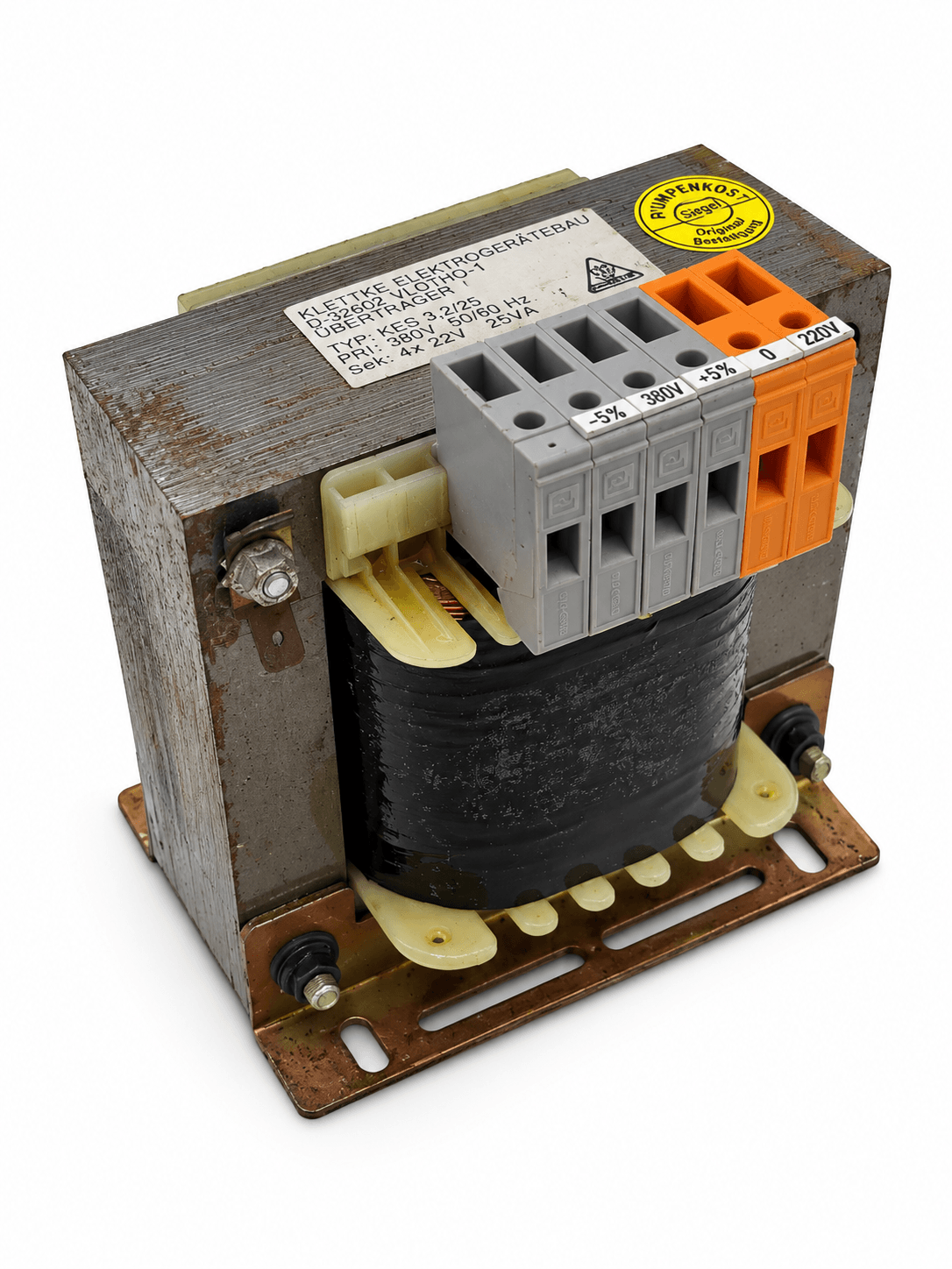 Kleintges KEST 320 Transformer – 320 VA – 380/220 V   T11/39