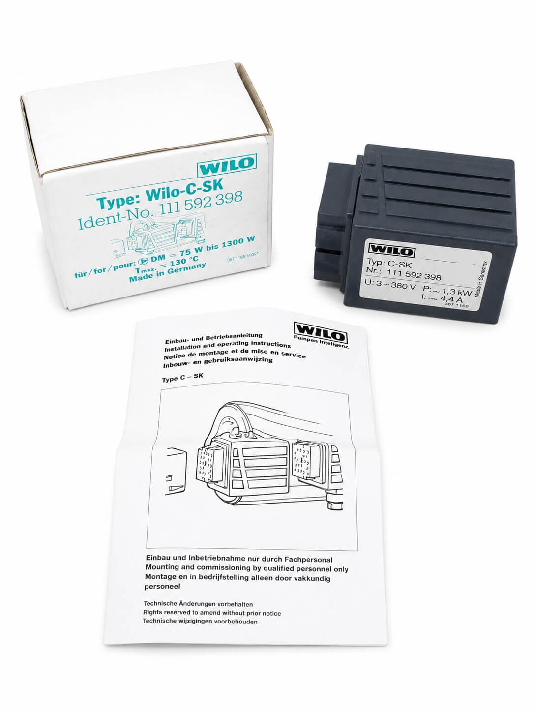 Wilo full motor protection module C-SK – No. 111592398 – 75 to 1300 W S16/408