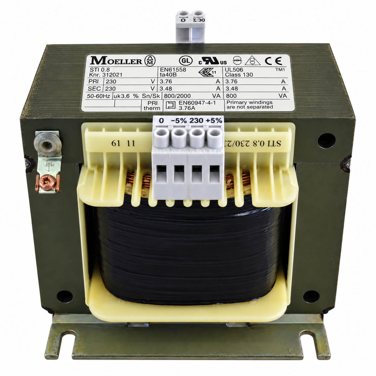 Siemens 4AM5241-8JD40-0B Transformer – 215–415 V to 115/230 V – 0.5 kVA