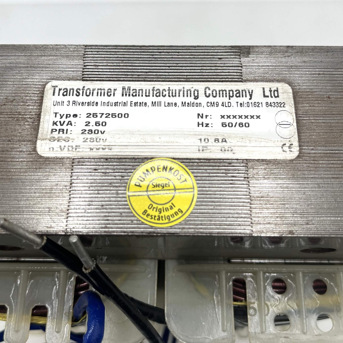 Transformer Manufacturing safety isolating transformer 2572500 – 230 V – 2.5 kVA