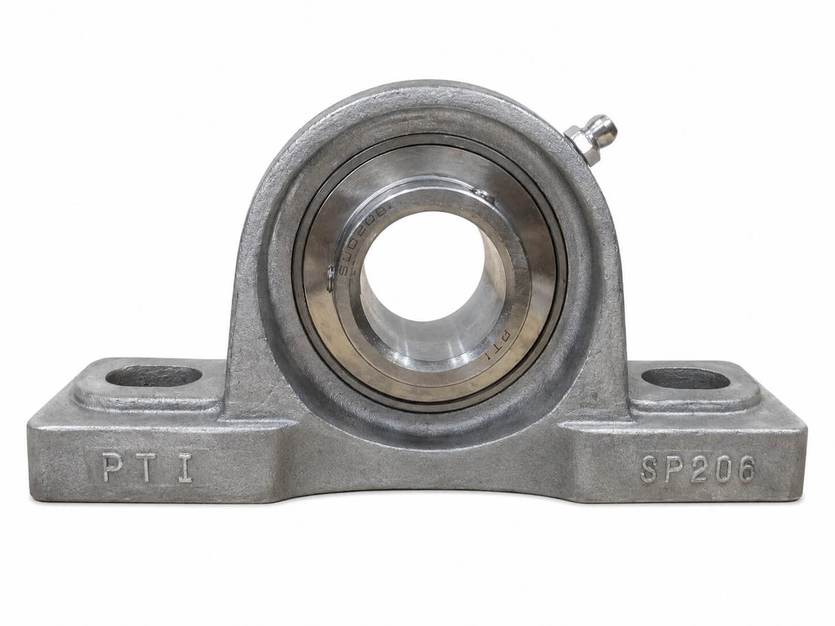 PTI pillow block bearing SP 206 with bearing insert SUC 206 – stainless steel – 30 mm K17/211