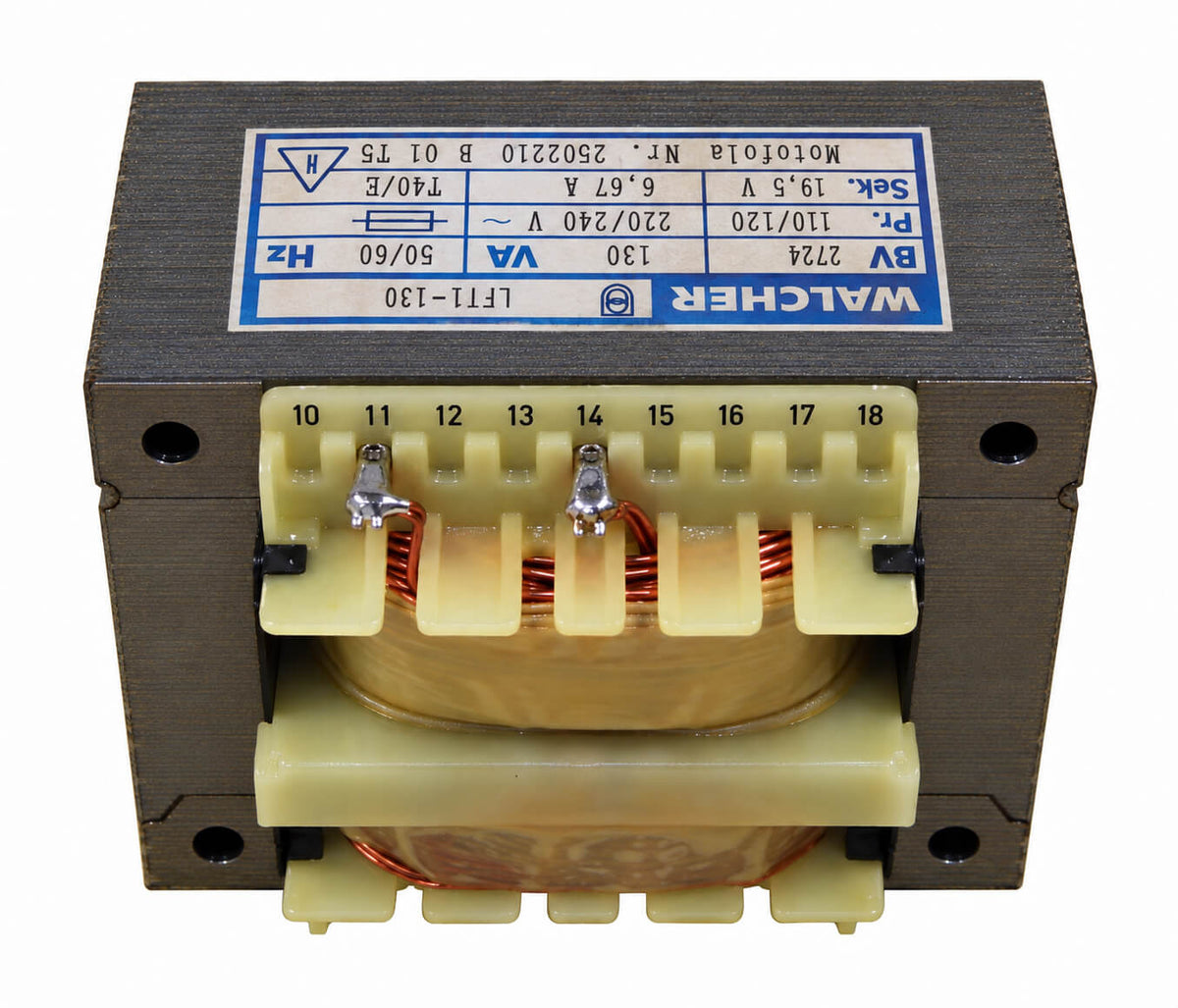 Walcher LTI 130 Safety Isolation Transformer – 110–240 V to 19.5 V – 130 VA