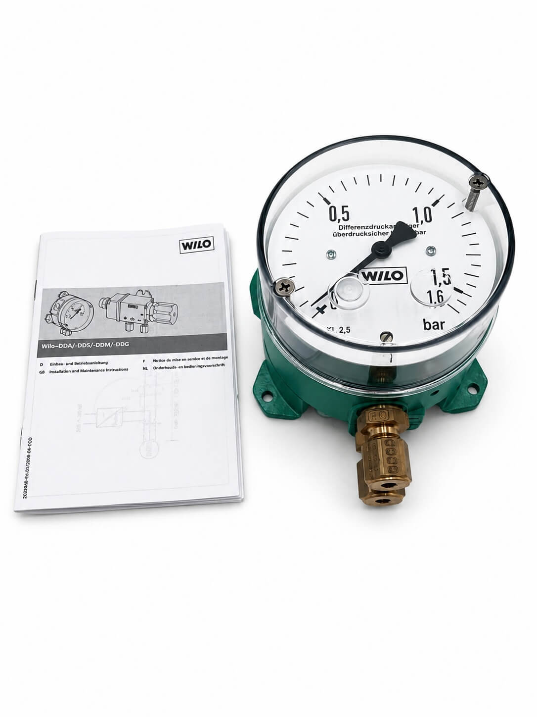 Wilo Differential Pressure Gauge 0–1.6 bar for DDA / DDS / DDM / DDG S11/64