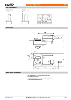 Belimo R340BL 3-Wege-Kugelhahn mit Innengewinde & SR230A Drehantrieb, 20 Nm, AC 100–240 V  K18/442