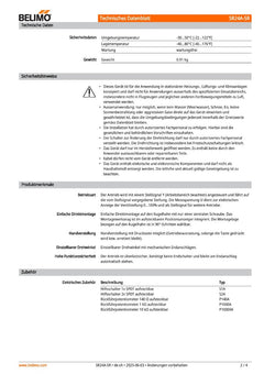 Belimo SR24A-SR Stetiger Drehantrieb für Kugelhähne, 20 Nm, AC/DC 24 V, 2–10 V  K18/503