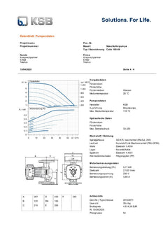 KSB Calio 100-60 PN6 Nassläuferpumpe 1x230V 450 mm PK25/239