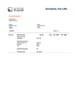 KSB Calio 40-40 Nassläuferpumpe 1x230V 220 mm PK25/221