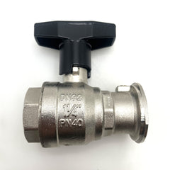 WESA Kugelhahn DN 32 PN 40 mit Rückschlagklappe 1¼ Zoll Absperrhahn S14/282
