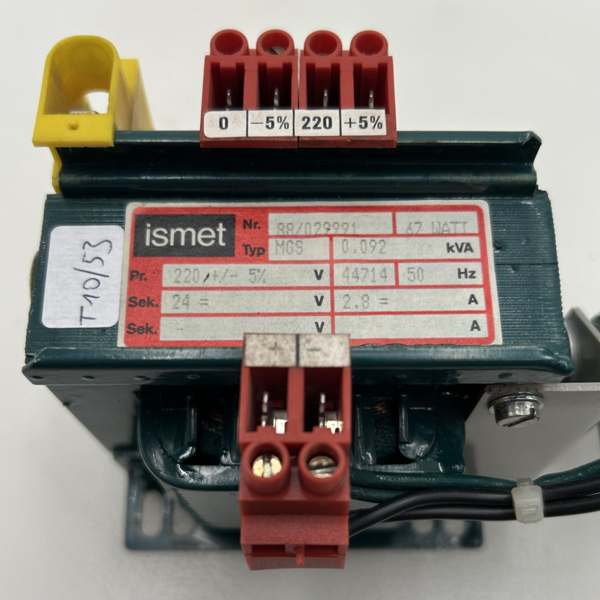 Ismet Transformator Trafo primär 220V sekundär 24V DC 92 VA T10/53