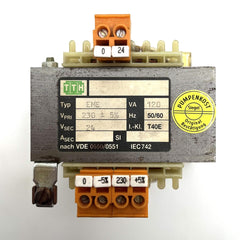TTH Transformator Trafo EME pri 230V +/- 5% sek 24 V 120 VA T9/554