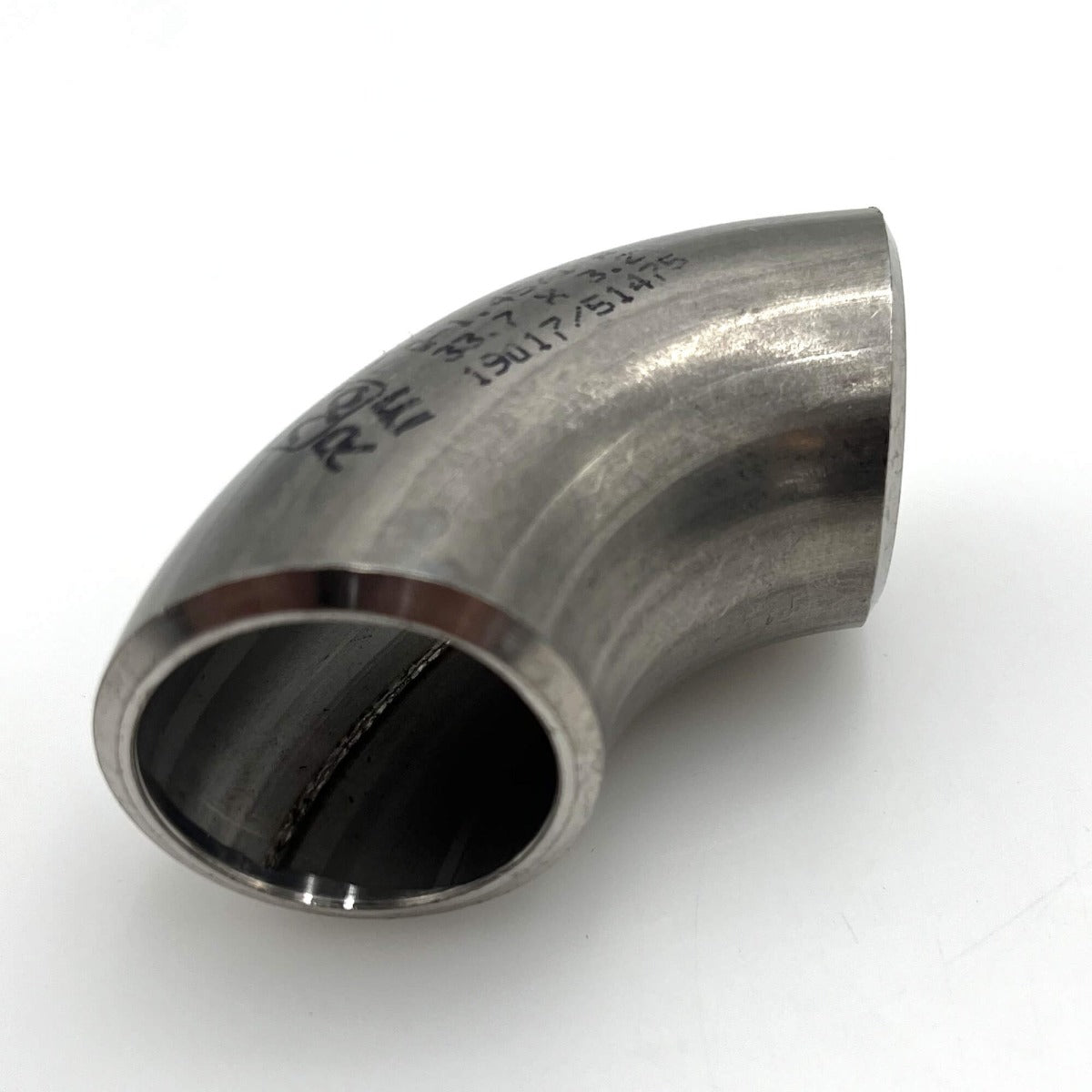Schweißbogen V4A aus Edelstahl 33,7 mm x 3,2 mm 90 Grad S14/328