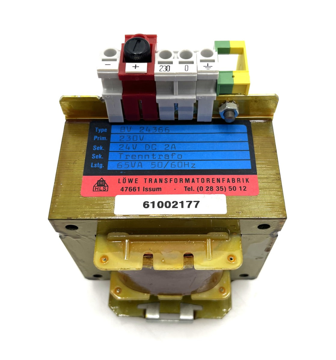LÖWE Steuer Trafo Trenntrafo Transformer Pri 230V AC Sec24V DC 2A 65 VA  T15/1