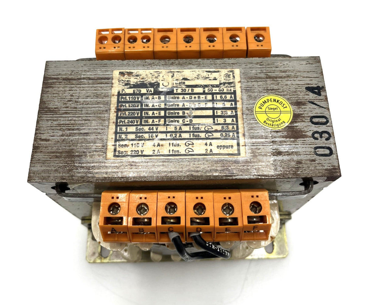 Transformator Trafo pri.110/120/220/240 V sek.110/220/44/2x16 V  670VA  T9/1024