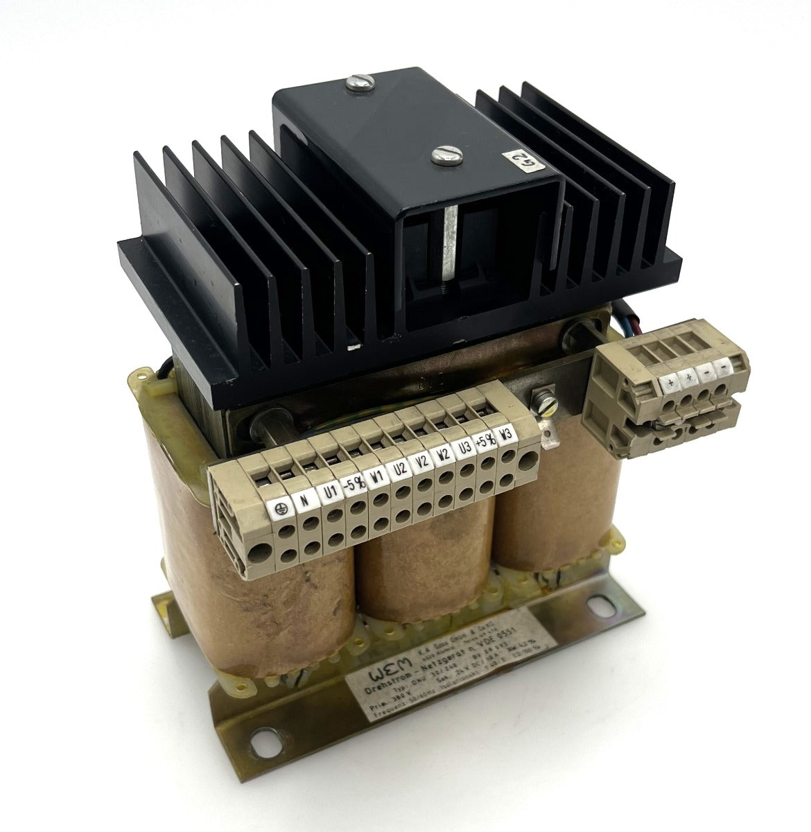 WEM Transformator DNU 30/240  Trafo Netzgerät  pri.3x380V  sek.24V DC  10 A  T9/1028
