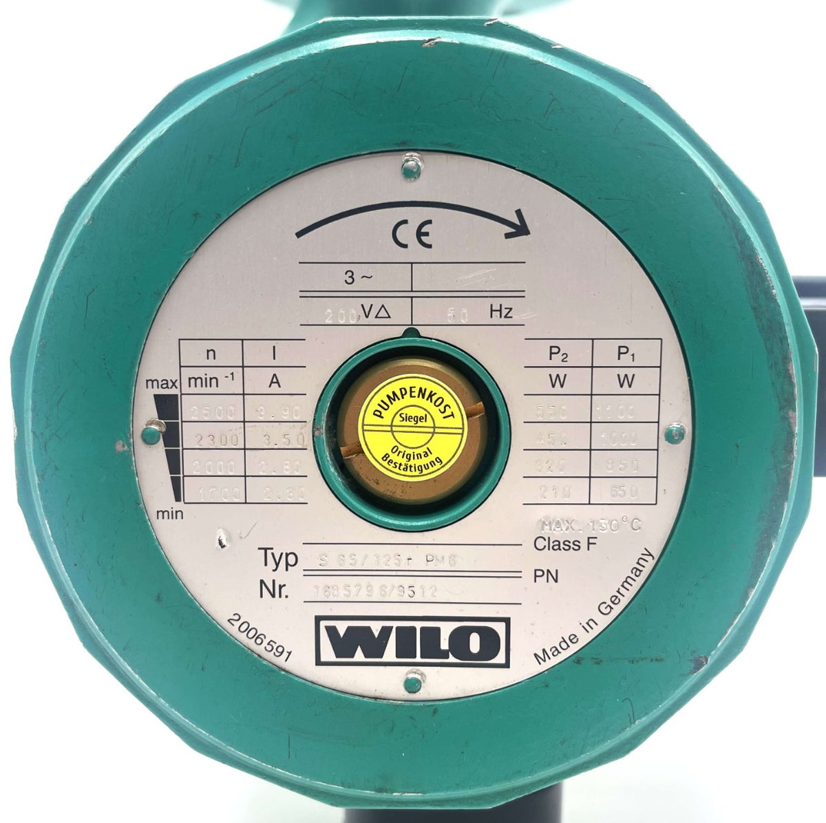 Wilo S 65/125 r 3x230V Umwälz- Heizungspumpe  P9/1050 