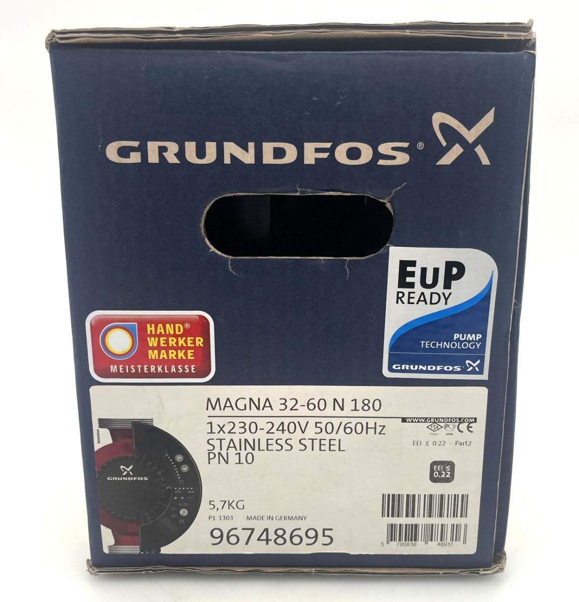 Grundfos MAGNA 32-60 N 180 Trinkwasser Zirkulationspumpe 1x230V 180mm P13/1202
