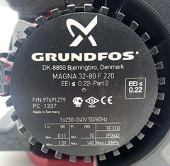 Grundfos Magna 32-80 F 220mm Heizungspumpe 230V Energiesparpumpe Umwälzpumpe P15/200