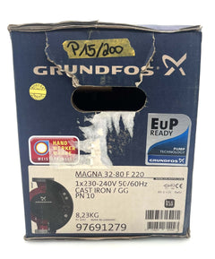 Grundfos Magna 32-80 F 220mm Heizungspumpe 230V Energiesparpumpe Umwälzpumpe P15/200