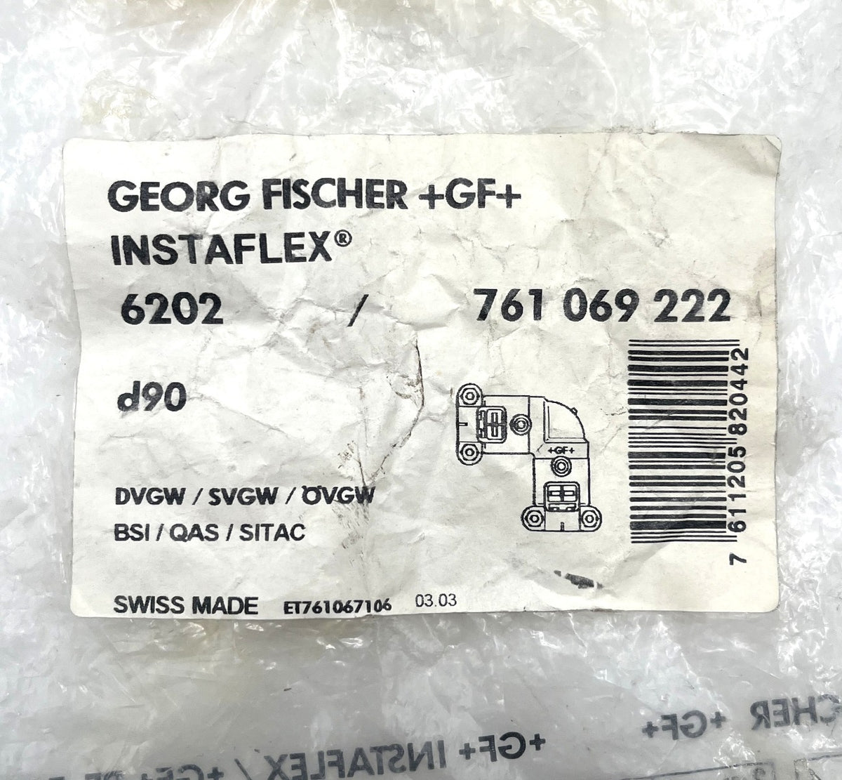 Rohrbogen Georg Fischer Instaflex 6202 – Elektroschweißbogen d90 mm 761 069 222  S9/56