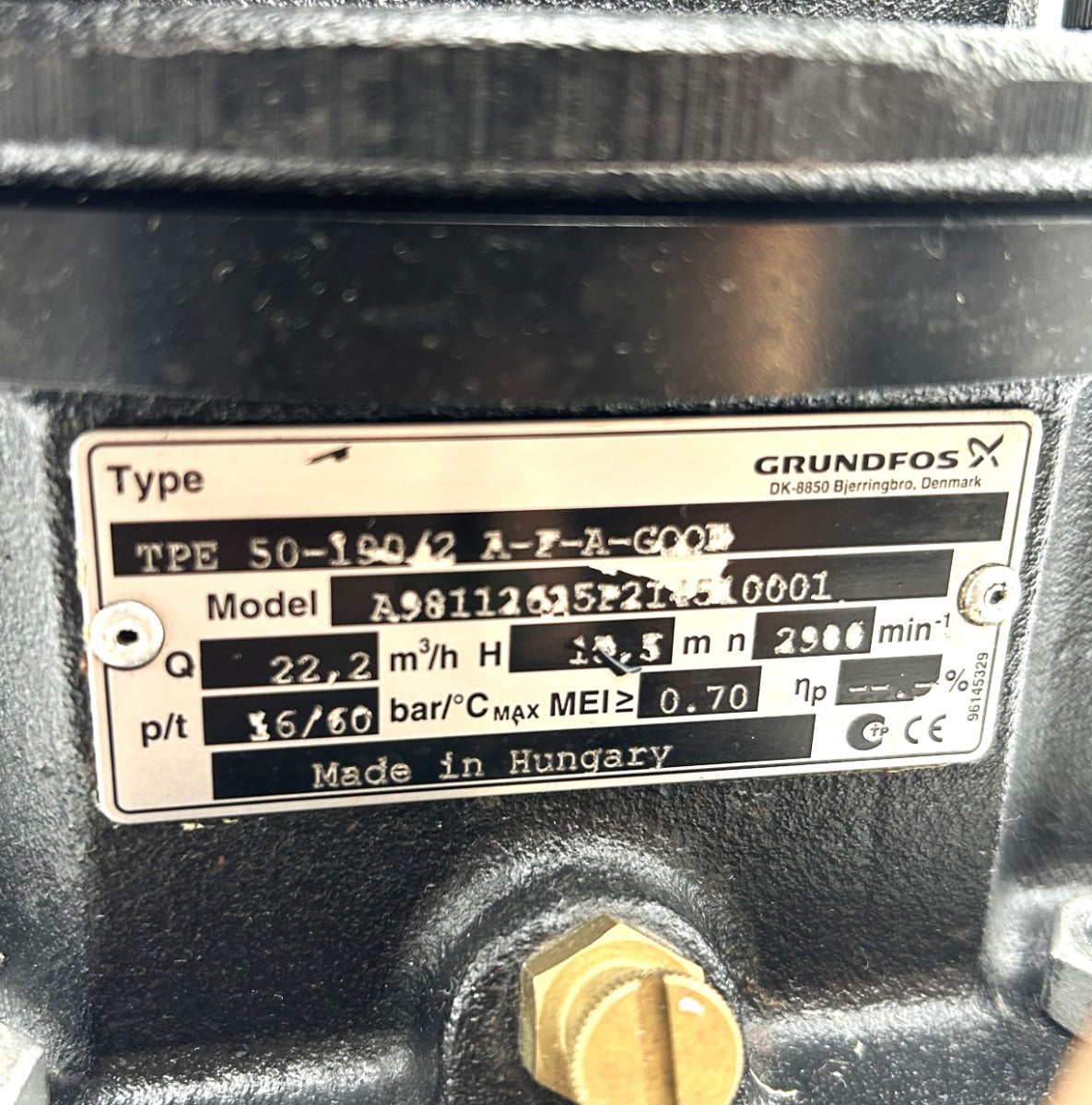 Grundfos TPE 50-190/2 A-F-A-GQQE Trockenläuferpumpe Energiesparpumpe P25/16