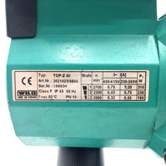 Wilo Top-Z40 Brauchwasserpumpe 3x400V Heizungspumpe 250mm  P20/31