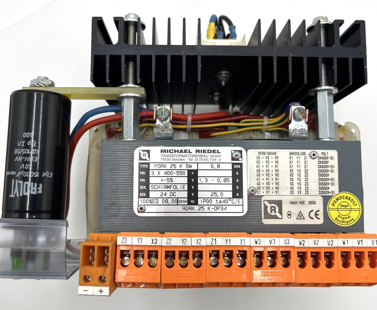 Riedel RDRK 25 K SW 0,8 KVA Pri. 3x400-550V Sek. 24V DC Trafo  T10/11