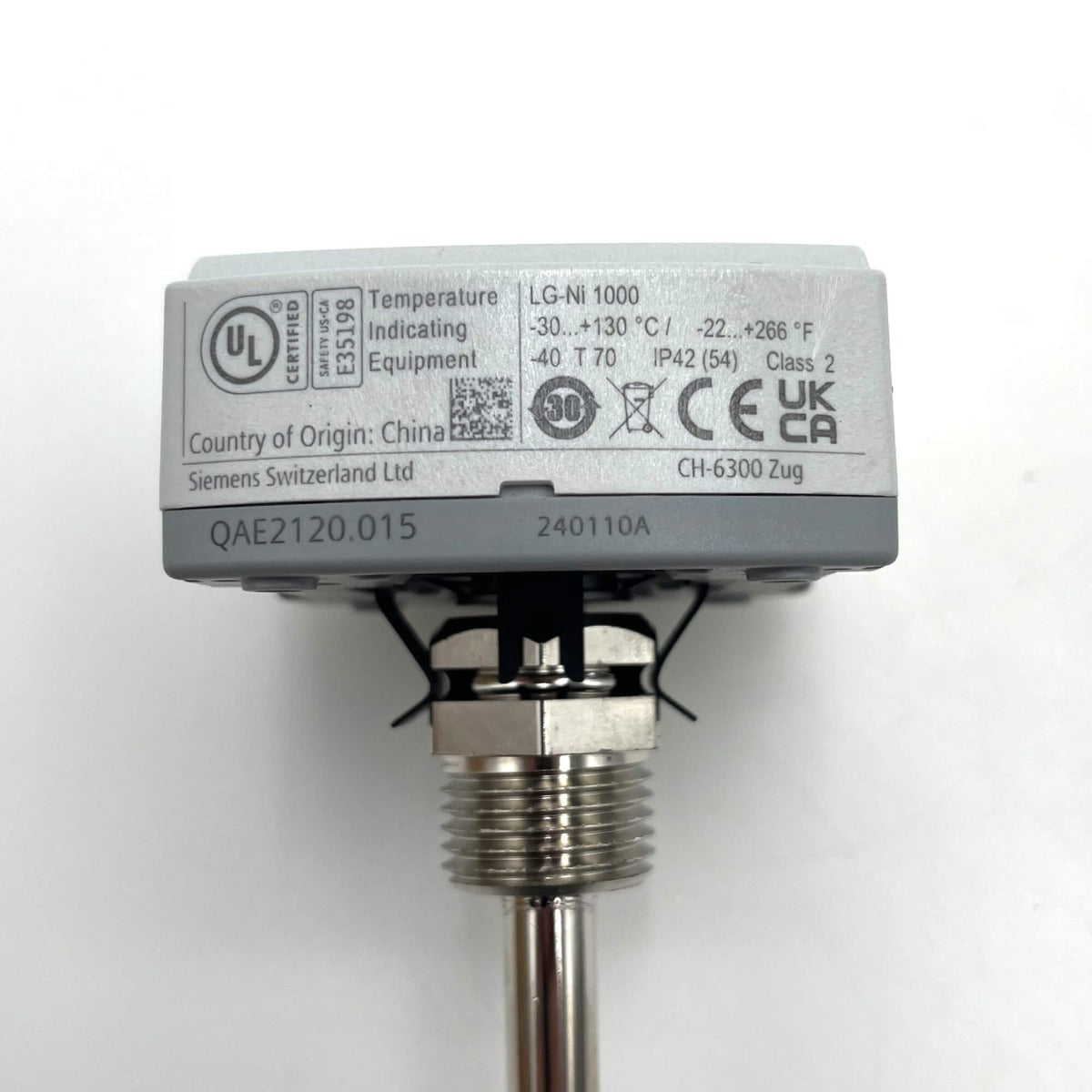 Siemens Tauchtemperaturfühler QAE2120.015 LG-Ni1000 150 mm P26/15