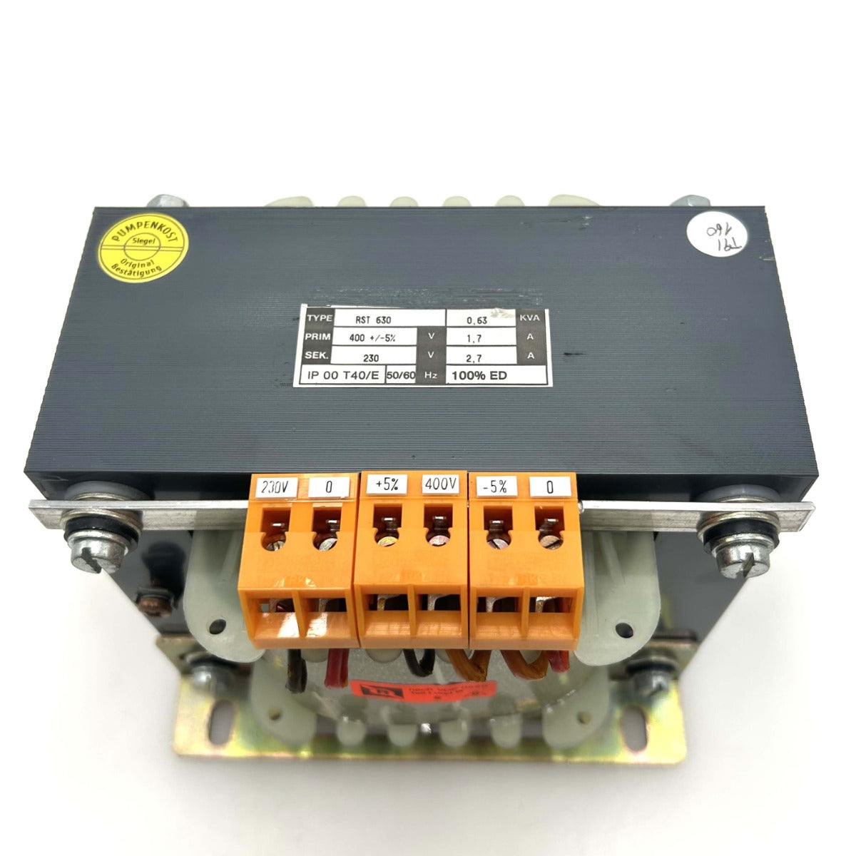 Michael Riedl Transformator RST 630 400V → 230V 0,63kVA Industrie Trafo T9/160
