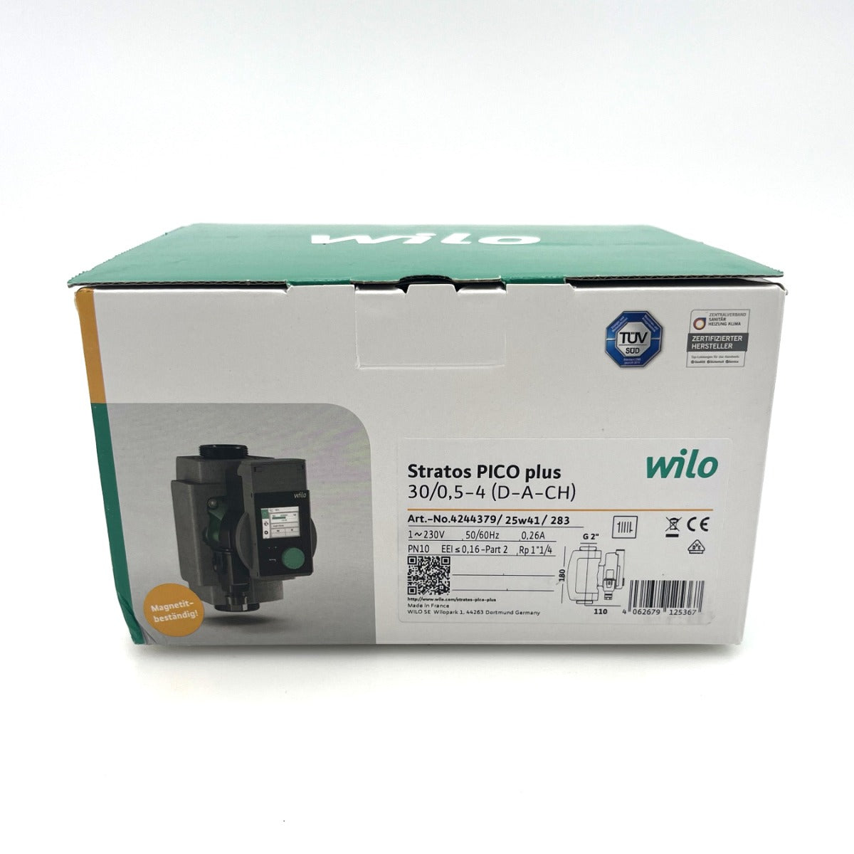 Wilo Stratos PICO Plus 30/0,5-4 180mm Hocheffizienzpumpe 1x230V Heizungspumpe P25/55