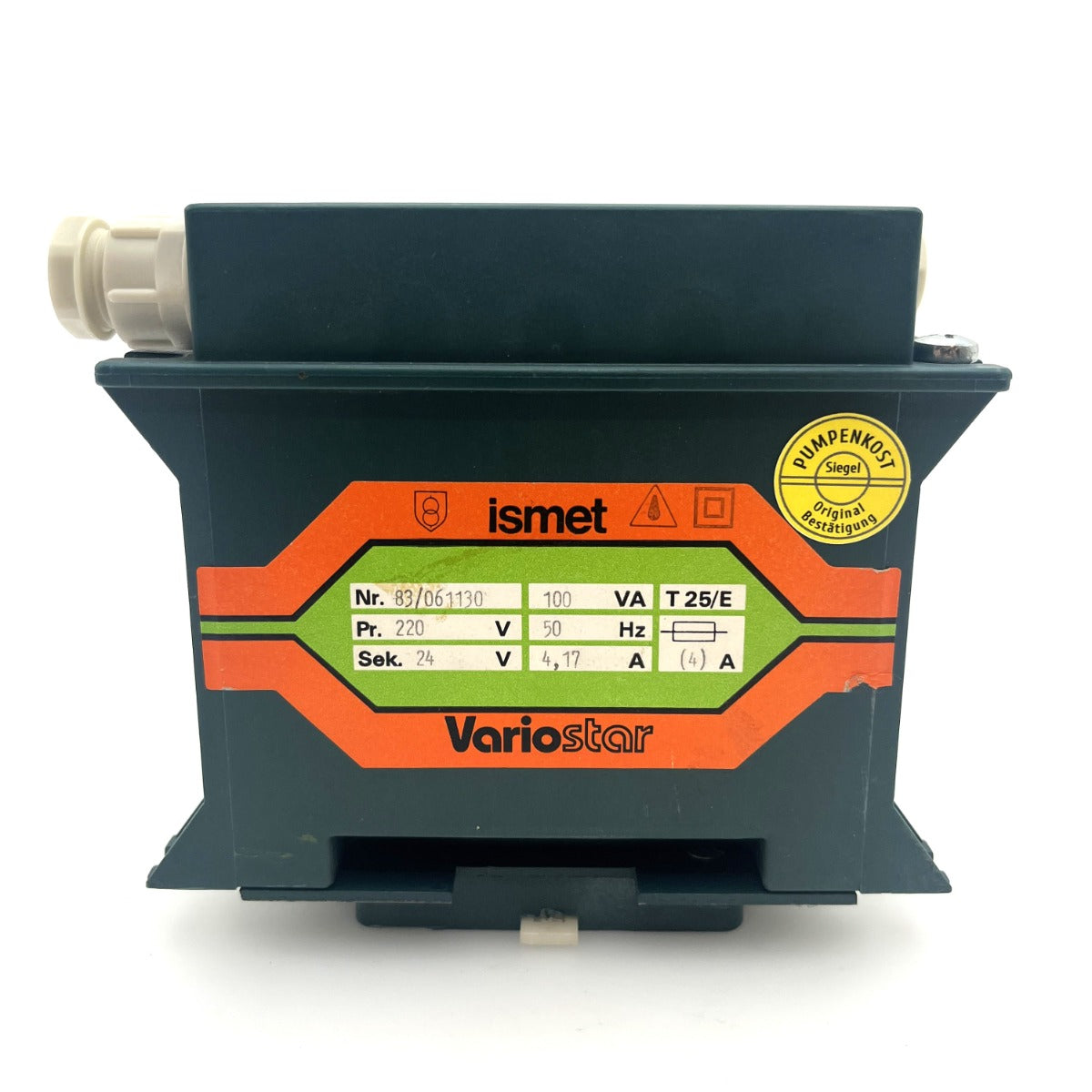 Trafo Ismet pri 220V sek 24 V AC 4,17 A 100 VA Sichertheitstrafo T9/1087