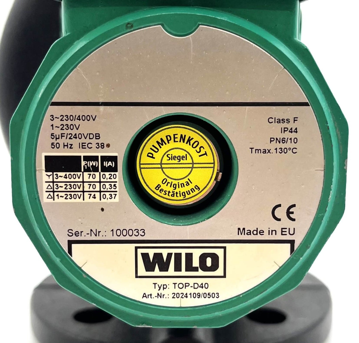 Wilo TOP-D40 Umwälz- Heizungspumpe 3x400V  P9/412