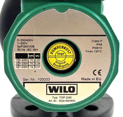 Wilo TOP-D40 Umwälz- Heizungspumpe 3x400V  P9/412