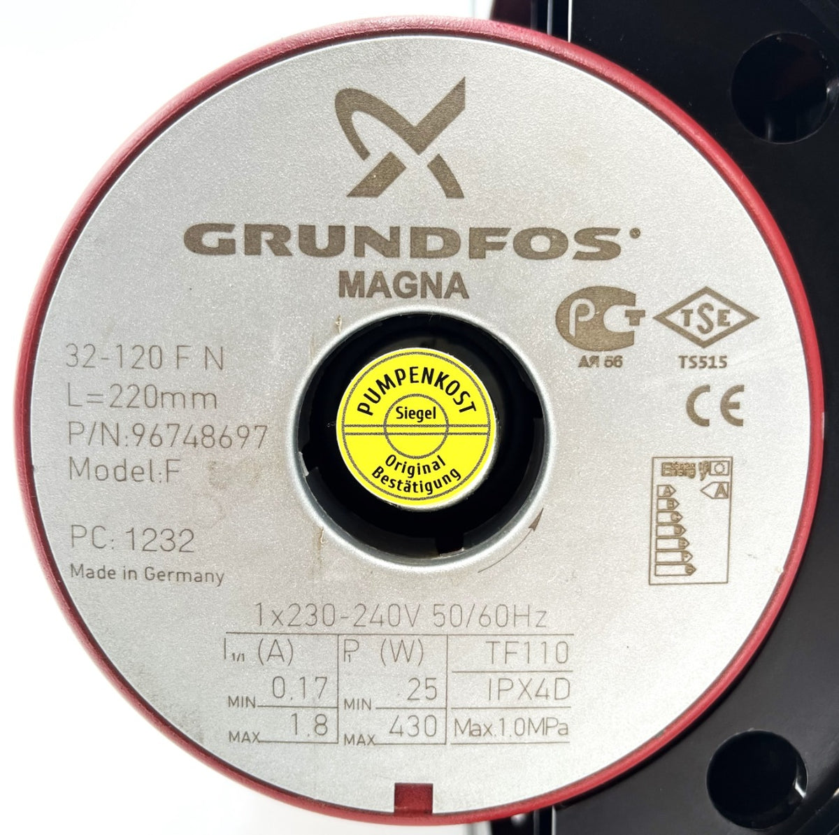 Grundfos Magna 32-120 F N Zirkulationspumpe 230V Trinkwasserpumpe 220mm Heizungspumpe P15/99