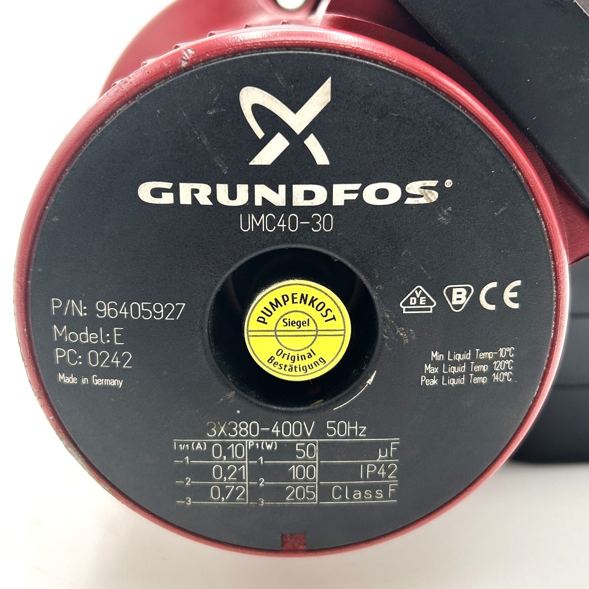 Grundfos UMC 40-30 Heizungspumpe 3x400V Pumpenmotor Umwälzpumpe P19/25