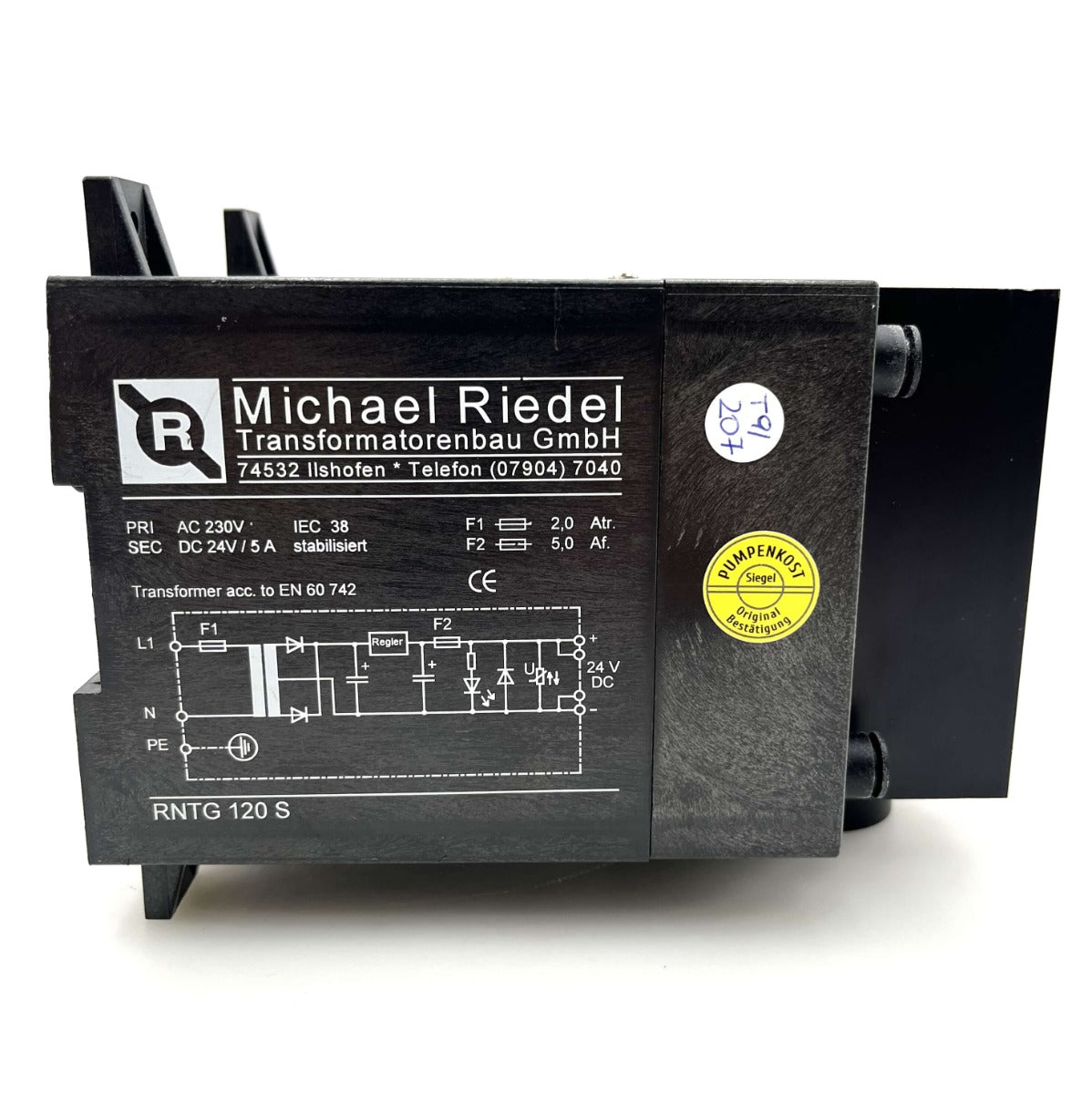 Michael Riedel RNTG 120 S Transformator 230V → 24V DC 5A stabilisiert T9/207