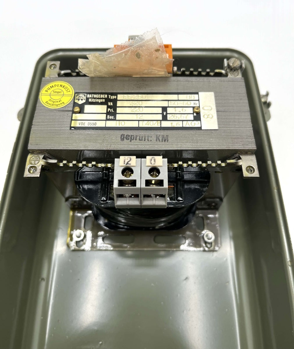 Rathgeber EE250 Transformator 220 V auf 12 V – 320 VA Trafo im Wandgehäuse T9/212