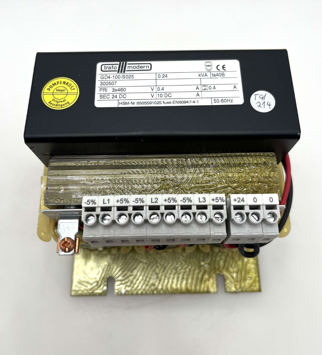Modern GD4-100-S025 Transformator 3×460 V auf 24 V DC, 240 VA Trafo   T9/214