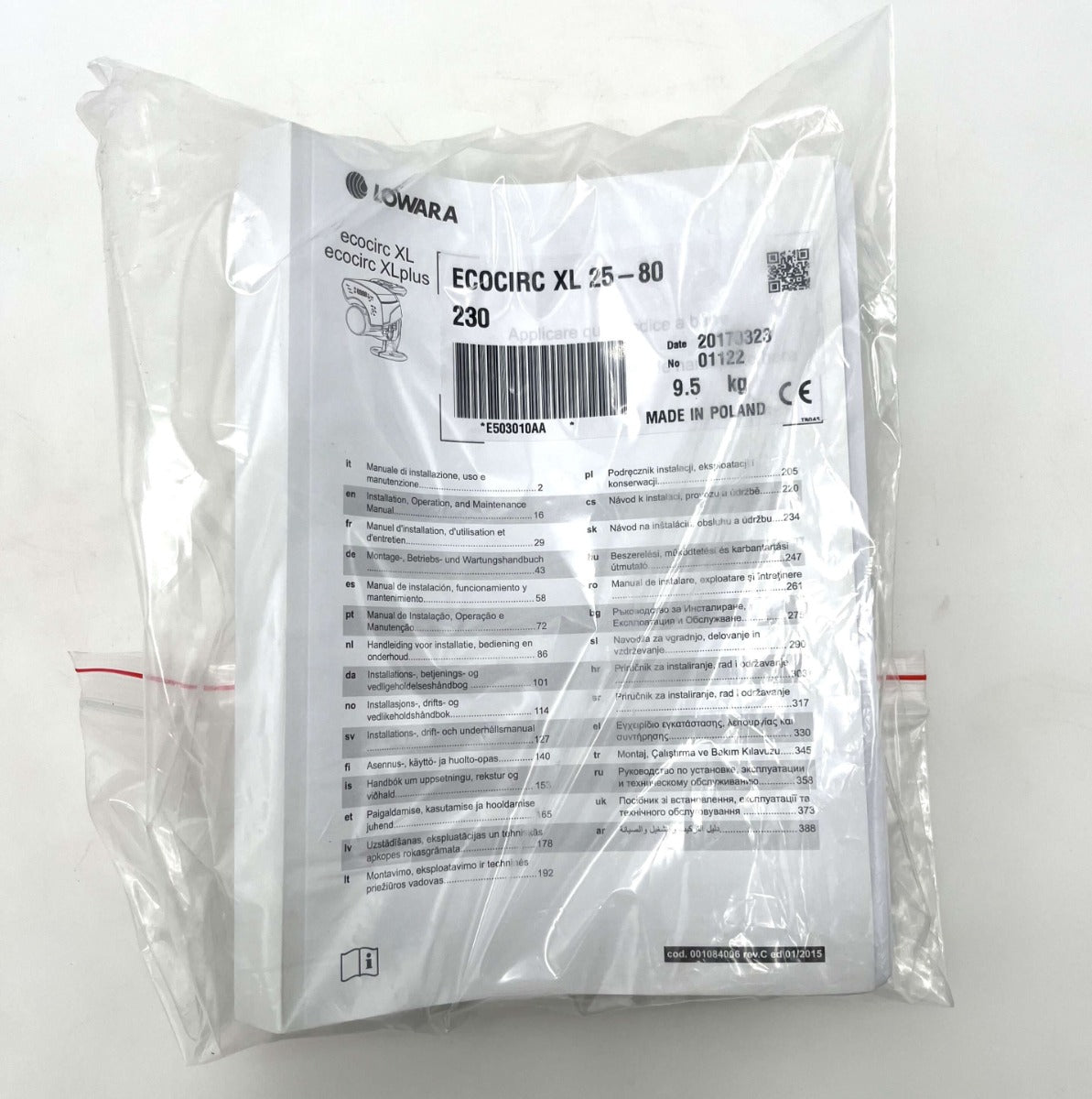 Lowara Ecocirc XL 25-80 Heizungspumpe 1x230V Umwälzpumpe 180 mm P21/5