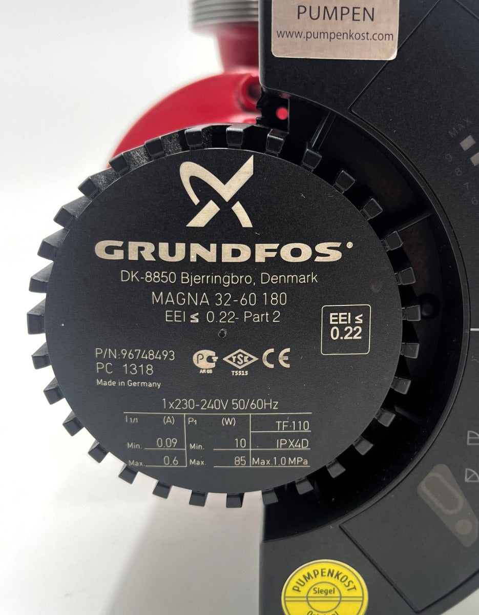 Grundfos Magna 32-60 180 Energiesparpumpe Heizungspumpe  P9/1208