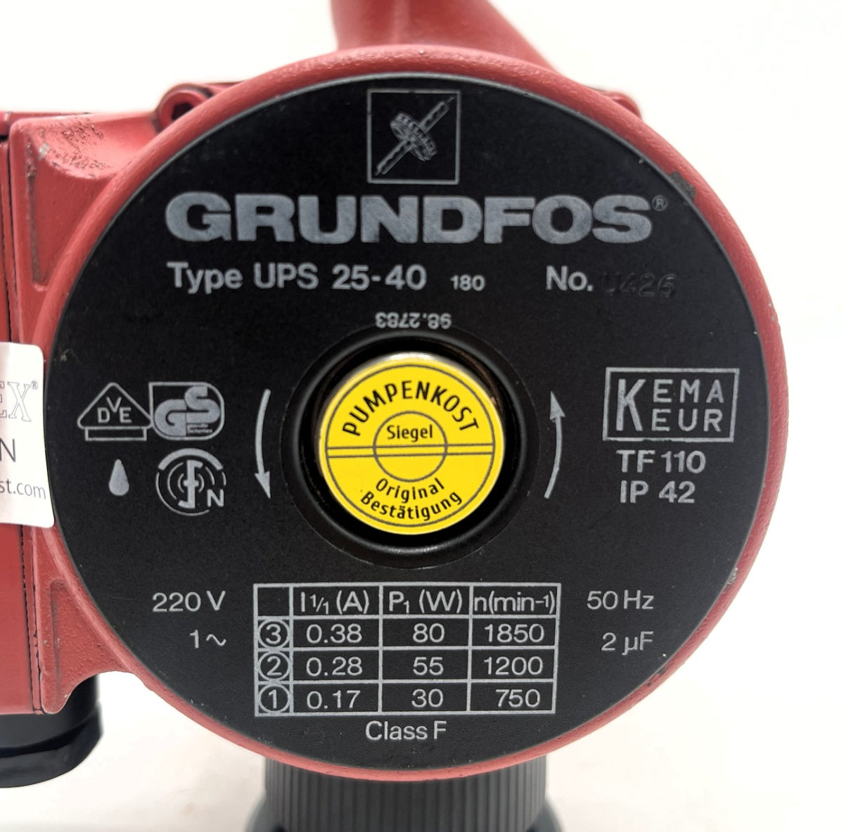 Grundfos UPS 25-40 180 Heizungspumpe P15/595 