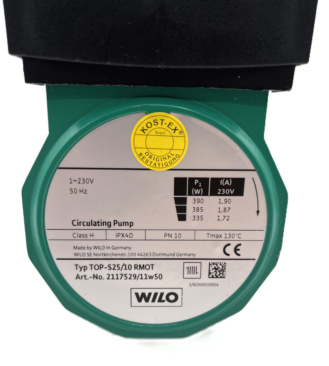 Wilo Top S 25/10 Ersatzmotor RMOT – Heizungspumpe Umwälzpumpe 230V PN10 P20/14