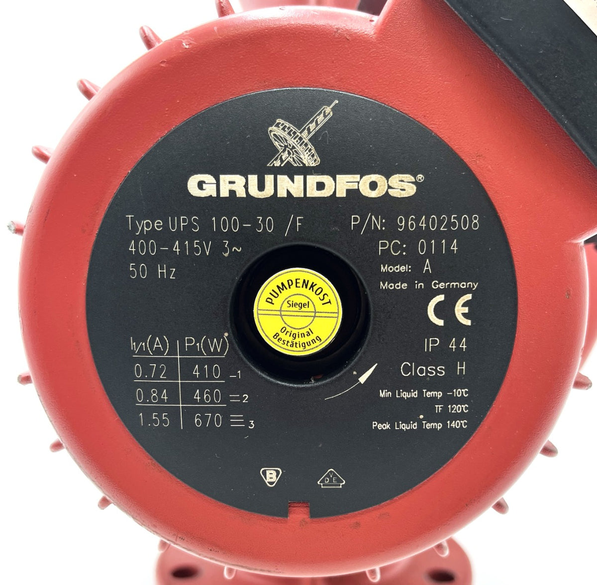 Grundfos UPS 100-30/F Heizungspumpe 3x400V Umwälzpumpe 450mm P12/490