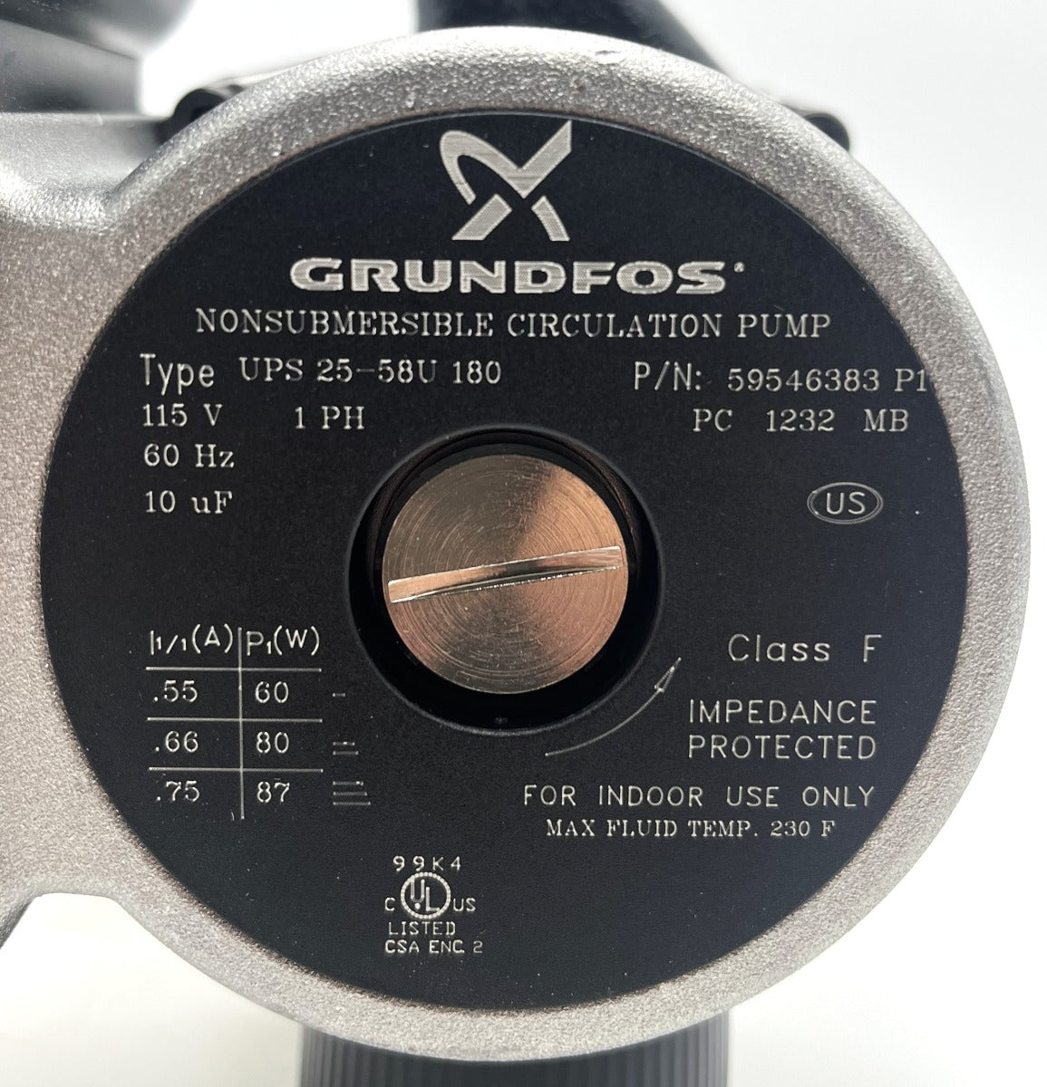 Grundfos UPS 25 - 58 U 180mm Heizungspumpe 1x115V Umwälzpumpe P15/262