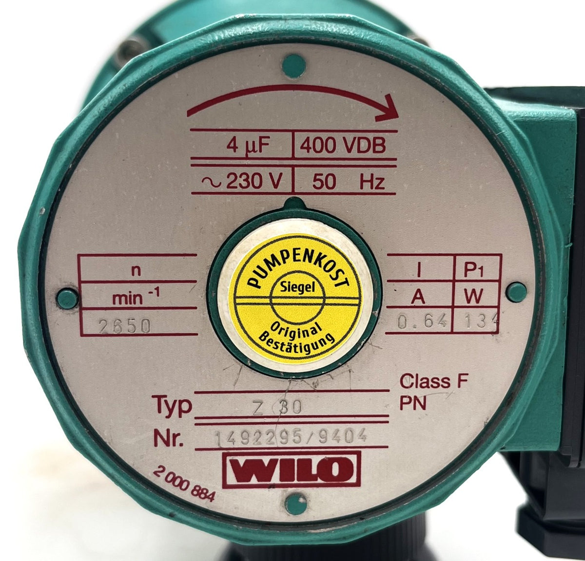 Wilo Z 30 Brauchwasserpumpe Zirkulationspumpe 1x230V  P13/1063