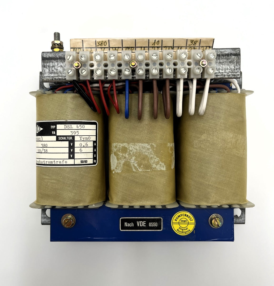 Müco DSL 450 Trafo pri 3x380V sek 3x10V 3x38V 395VA  T10/164