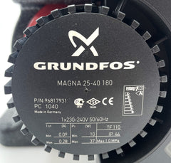 Grundfos Magna 25-40 180 1x230 V Energiespar- Heizungspumpe P16/264  