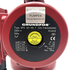 Grundfos UPS 32 - 80 F 220 Heizungspumpe Umwälzpumpe 1x230V  P13/1024